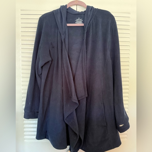 Cuddl Duds Navy Hooded Cardigan - Picture 1 of 5